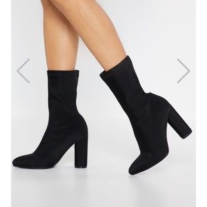 Black sock boots